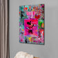 Wandbild Kunstwerk Pop Art Graffiti Maus in Parfümflasche
