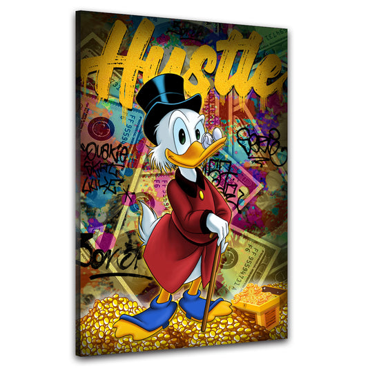Pop Street Art Dagobert HUSTLE Colour Wandbild Kunstwerk