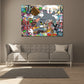 Wandbild Kunstwerk Pop Street Art Tom & Jerry