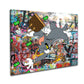 Wandbild Kunstwerk Pop Street Art Tom & Jerry