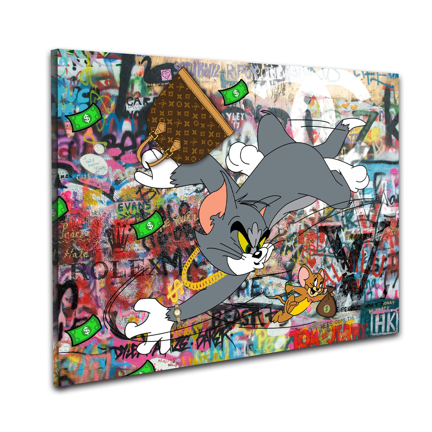 Wandbild Kunstwerk Pop Street Art Tom & Jerry