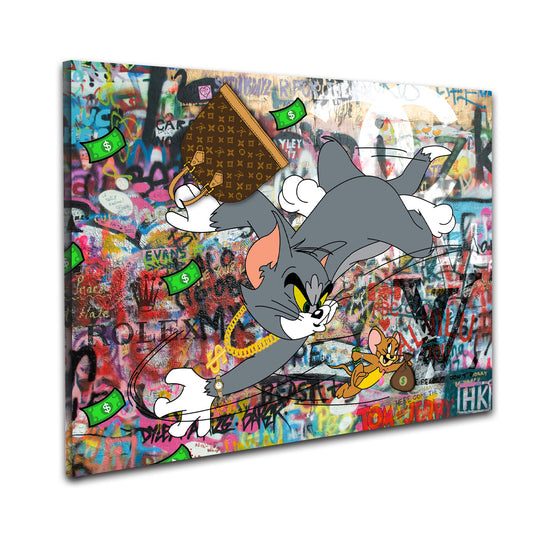 Wandbild Kunstwerk Pop Street Art Tom & Jerry