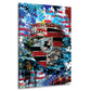 Wandbild Kunstwerk Porsche Blue Style, Pop Art