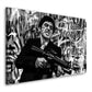 Wandbild Kunstwerk Scarface schwarz weiß Pop Art