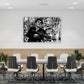 Wandbild Kunstwerk Scarface schwarz weiß Pop Art