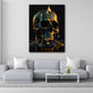 Wandbild Kunstwerk Skull Gold Abstract