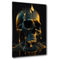 Wandbild Kunstwerk Skull Gold Abstract