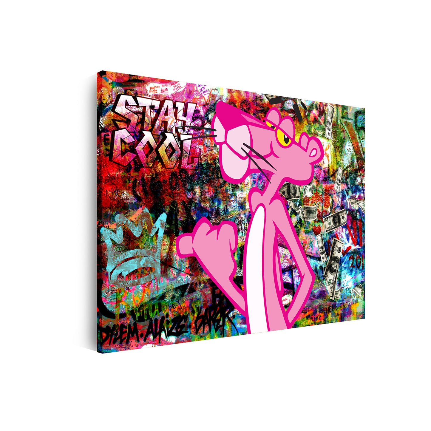 Wandbild Kunstwerk Stay Cool Panther Street Art Comic
