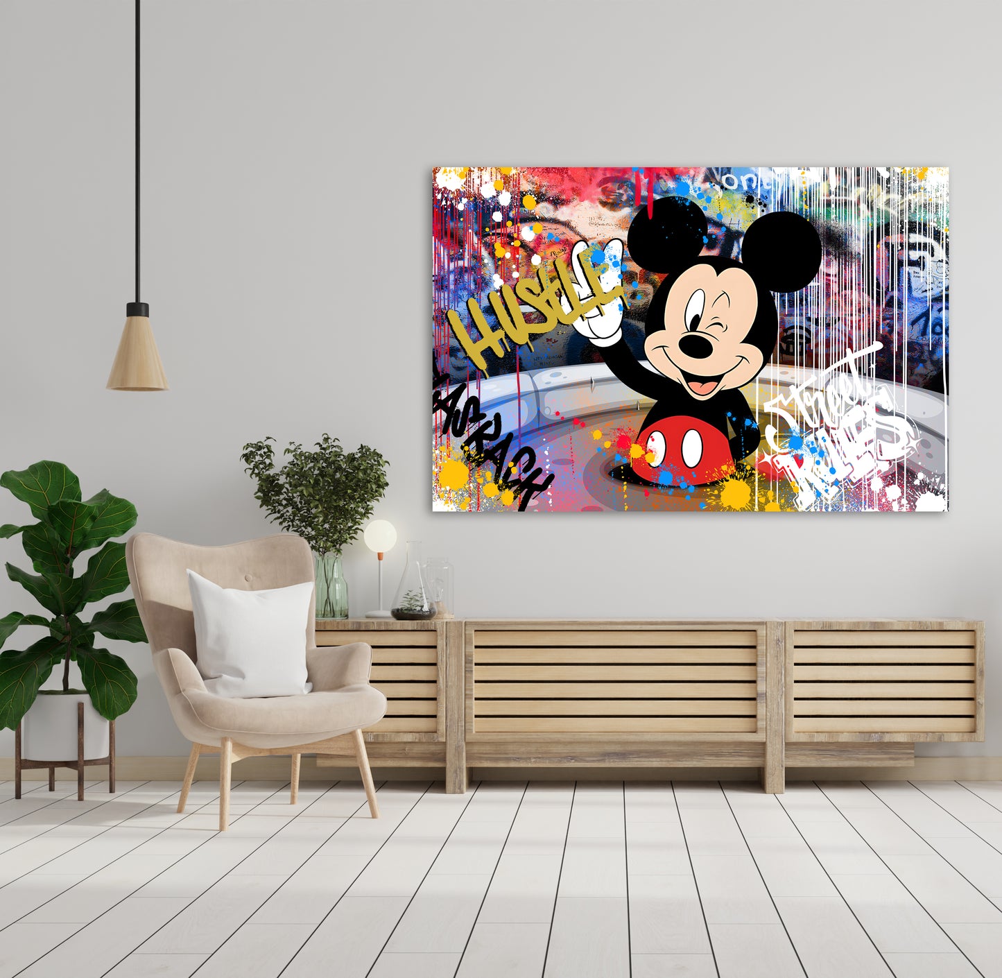 Wandbild Kunstwerk Street Art Mickey Hustle