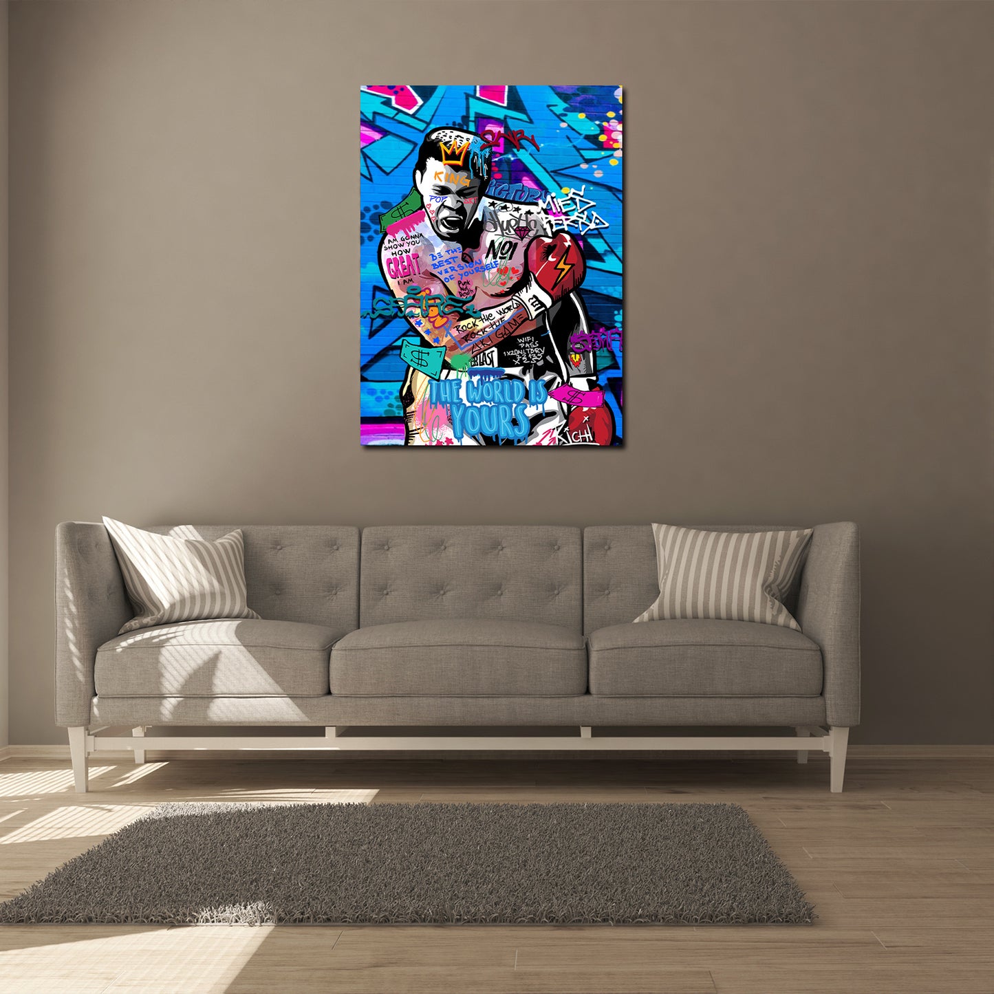 Wandbild Kunstwerk Street Art Muhammad Be The Best Version