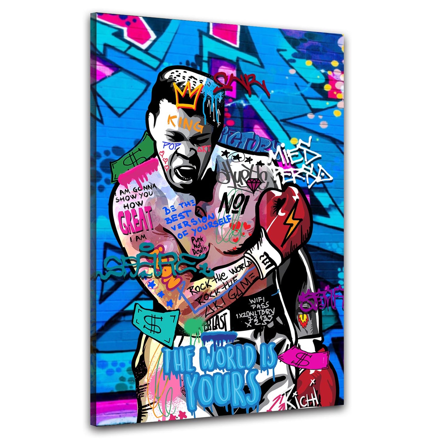 Wandbild Kunstwerk Street Art Muhammad Be The Best Version