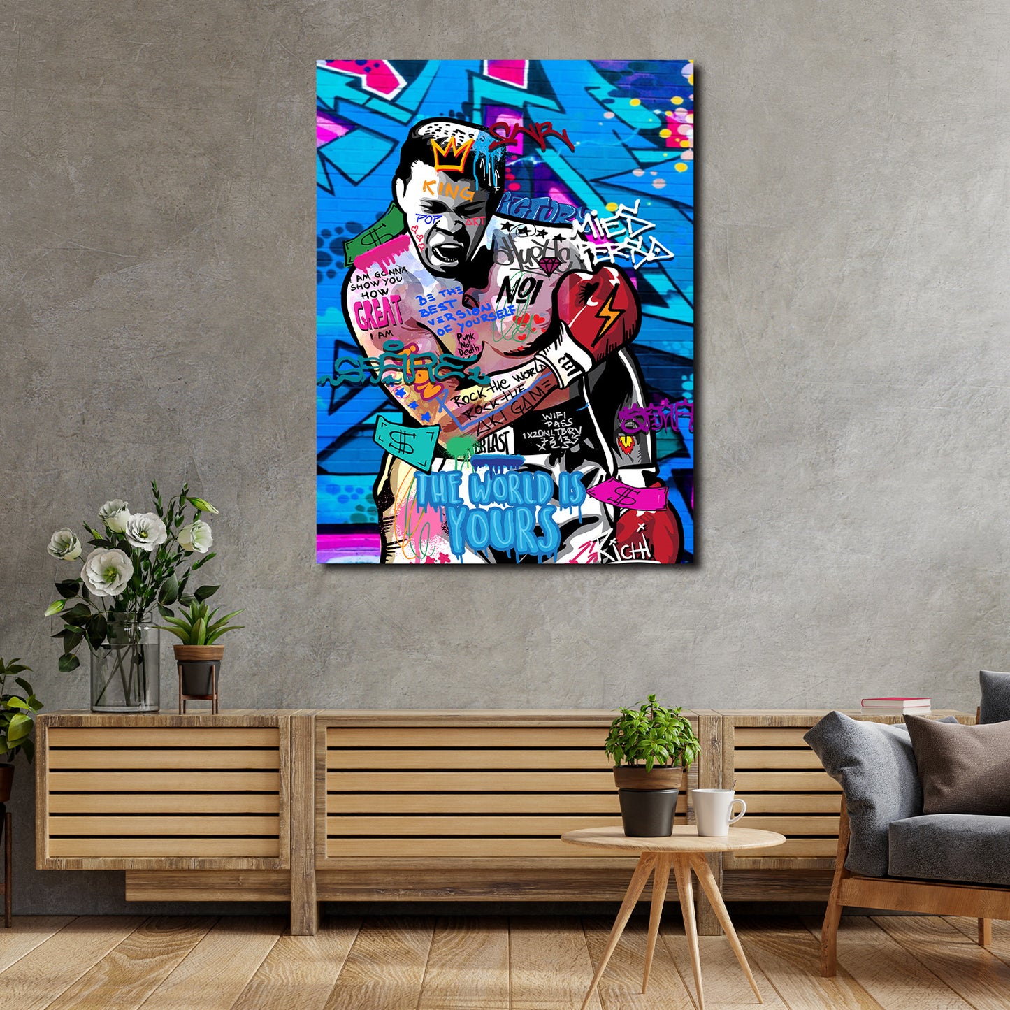 Wandbild Kunstwerk Street Art Muhammad Be The Best Version