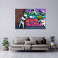 Wandbild Kunstwerk Wand mit Junge Street Art Colour, Pop Art