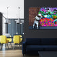 Wandbild Kunstwerk Wand mit Junge Street Art Colour, Pop Art