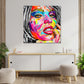 Wandbild Kunstwerk Lippen Frau Pop Art Colour