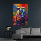 Wandbild Kunstwerk Stier, Bull Abstrakt Colour Tiere, Pop Art