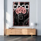 Parfüm Flasche Pop Art in rosa & schwarz Wandbild Kunstwerk